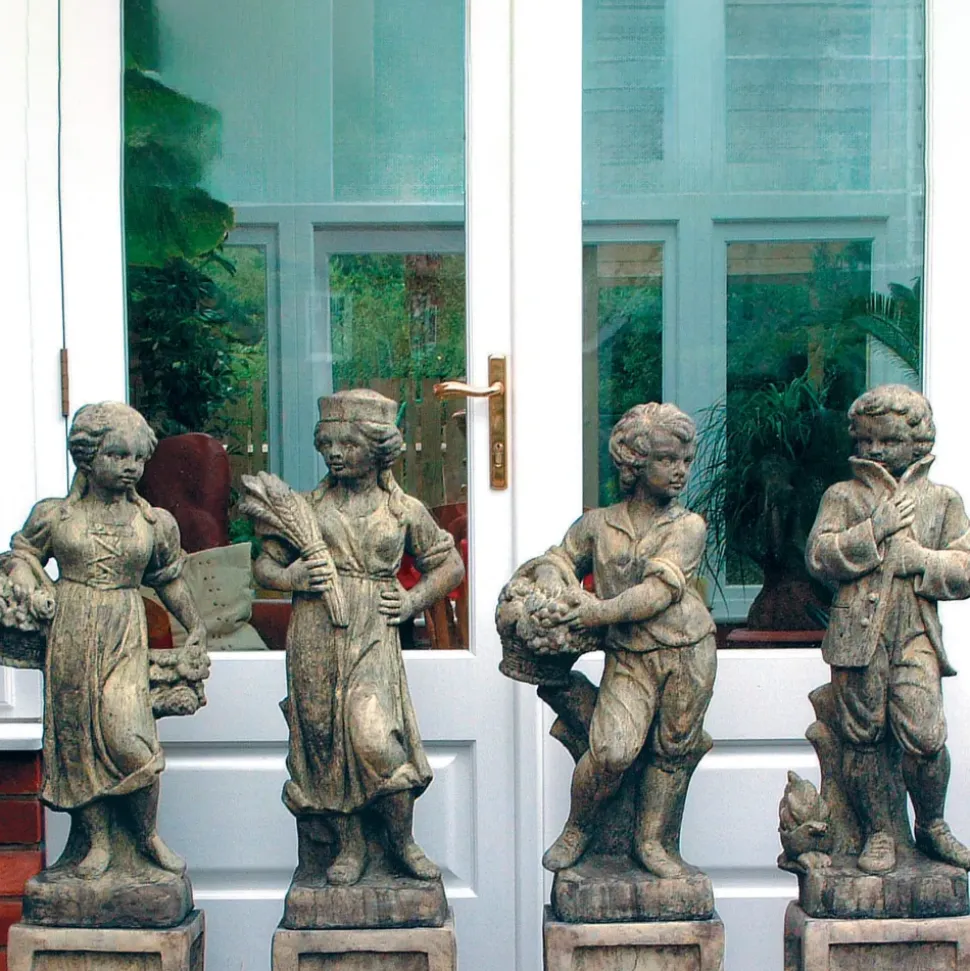 Four Seasons Children Stone Garden Statues