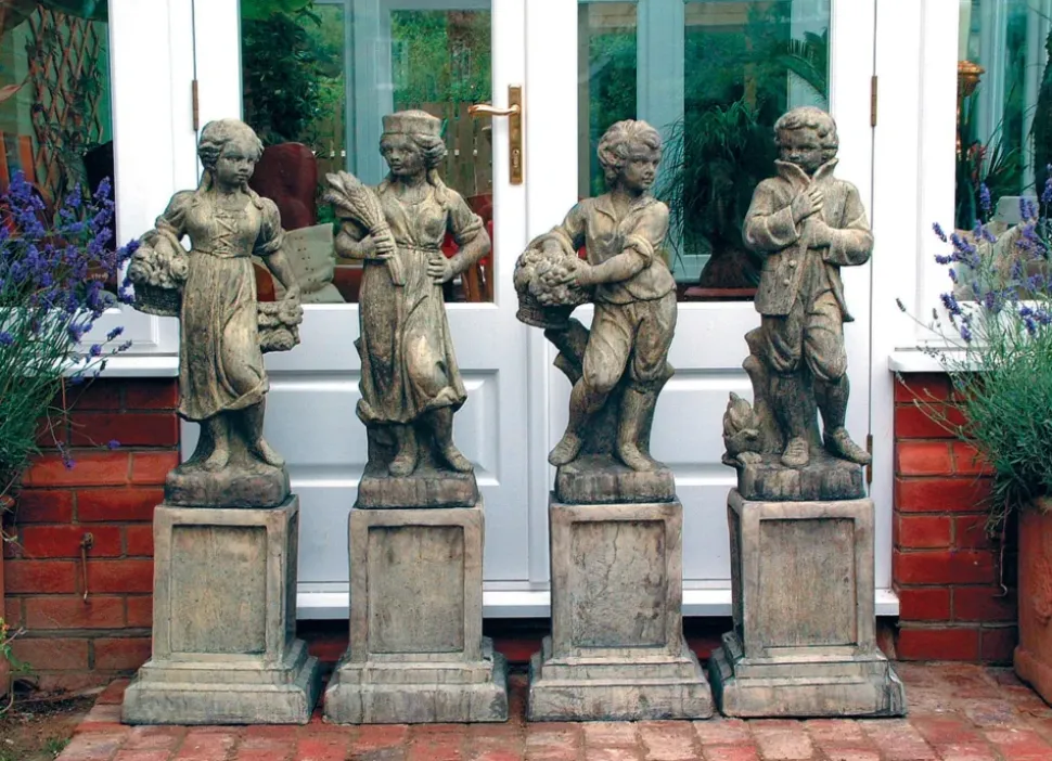 Four Seasons Children Stone Garden Statues