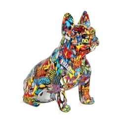 French Bulldog 30cm Comic Art Resin Indoor Sculpture