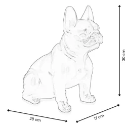French Bulldog 30cm Comic Art Resin Indoor Sculpture
