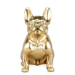 French Bulldog 40cm Gold Resin Indoor Sculpture