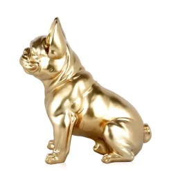 French Bulldog 40cm Gold Resin Indoor Sculpture
