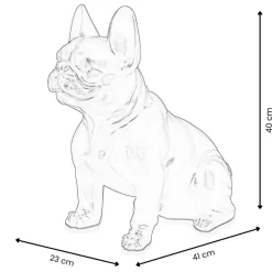 French Bulldog 40cm Multicolour Resin Indoor Sculpture