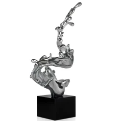 Frozen Motion 86cm Silver Resin Indoor Sculpture