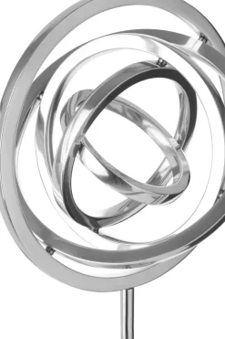 Galactic Sphere 43cm Silver Metal Indoor Sculpture