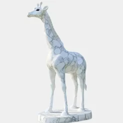 Gigantic Giraffe 350cm White Marble Garden Statue v3