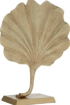 Ginkgo Leaf 28cm Gold Metal Indoor Sculpture