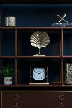 Ginkgo Leaf 28cm Gold Metal Indoor Sculpture