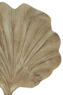 Ginkgo Leaf 28cm Gold Metal Indoor Sculpture
