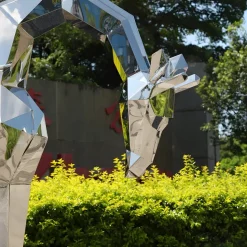 Giraffe 181cm Geometric Metal Garden Sculpture