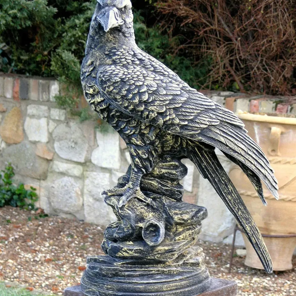 Golden Eagle Bronze Metal Garden Statue