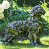 Golden Retriever Dog Bronze Metal Garden Statue