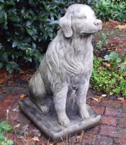 Golden Retriever Stone Garden Ornament