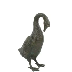 Goose 55cm Bronze Metal Garden Ornament