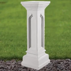 Gothic 69cm Marble Resin Garden Pedestal