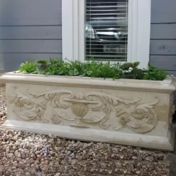 Grand Athena Trough Stone Garden Planter