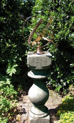 Grand Baluster Armillary Stone Garden Sundial