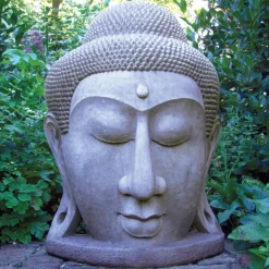 Grand Buddha Head Stone Garden Statue
