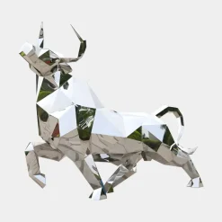 Grand Bull 120cm Geometric Metal Garden Sculpture