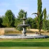 Grand Double Tier 4m Emerald Marble Stone Water Fountain Feature