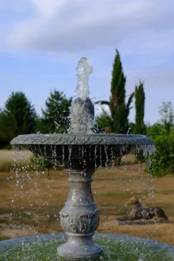 Grand Double Tier 4m Emerald Marble Stone Water Fountain Feature