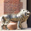 Grand Lion Right Facing Bronze Metal Garden Statue