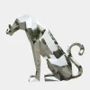 Grand Panther 87cm Geometric Metal Garden Sculpture