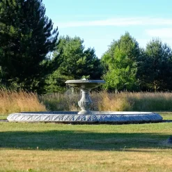 Grand Single Tier 4m Emerald Marble Stone Water Fountain Feature