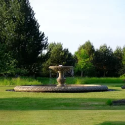 Grand Single Tier 4m Sandstone Stone Water Fountain Feature