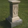 Grand Square 81cm Stone Sundial Pedestal
