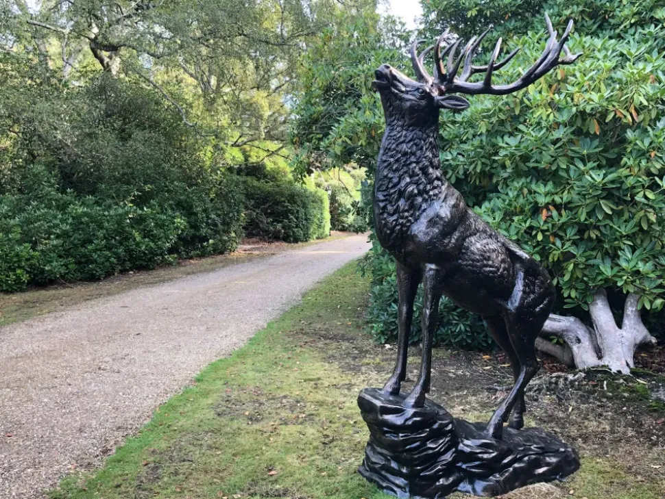 Grand Stag Life-Size 292cm Metal Bronze Garden Statue