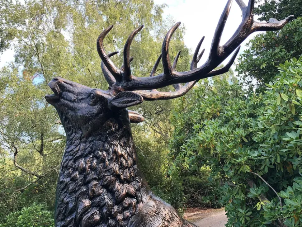 Grand Stag Life-Size 292cm Metal Bronze Garden Statue