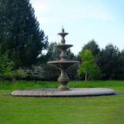 Grand Triple Tier 4m Sandstone Stone Water Fountain Feature