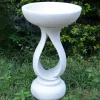 Grasmere Contemporary Marble Resin Garden Birdbath