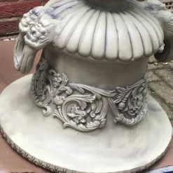 Grecian Stone Garden Planter Urn on Pedestal