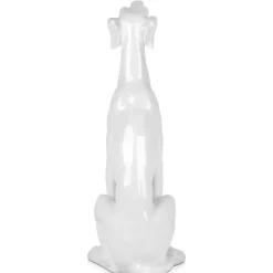 Guardian Greyhound 81cm White Resin Indoor Sculpture