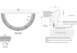 Half Circle Medium Stone Pool Surround Water Feature