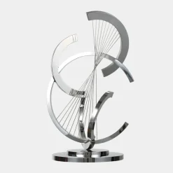 Harmonic Strings 80cm Silver Metal Indoor Sculpture