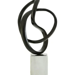 Harmony in Motion 34cm Black Metal Indoor Sculpture