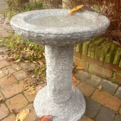 Highland Natural Granite Stone Garden Birdbath