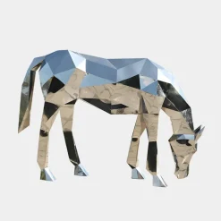 Horse 130cm Geometric Metal Garden Sculpture