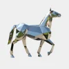 Horse 182cm Geometric Metal Garden Sculpture