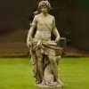 Hunter & Dog Stone Stone Garden Statue