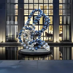 Hyper Bubbles 162cm Silver Metal Garden Sculpture