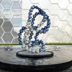 Hyper Bubbles 162cm Silver Metal Garden Sculpture