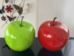 Iconic Apple 30cm Green Resin Indoor Sculpture