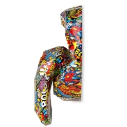 Iconic Lips 42cm Pop Art Resin Wall Sculpture