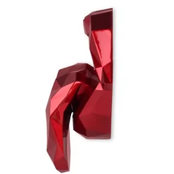 Iconic Lips 42cm Red Resin Wall Sculpture
