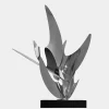 Infinite Bloom 71cm Silver Metal Indoor Sculpture