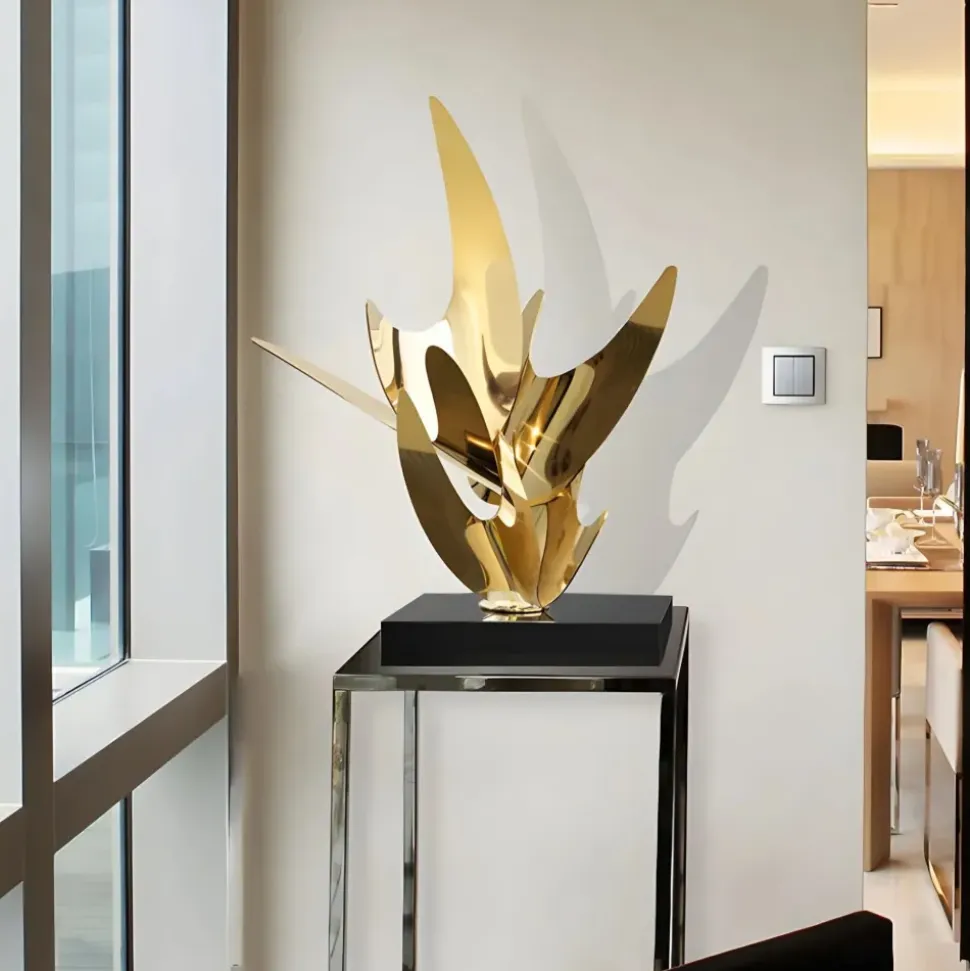 Infinite Bloom 71cm Silver Metal Indoor Sculpture